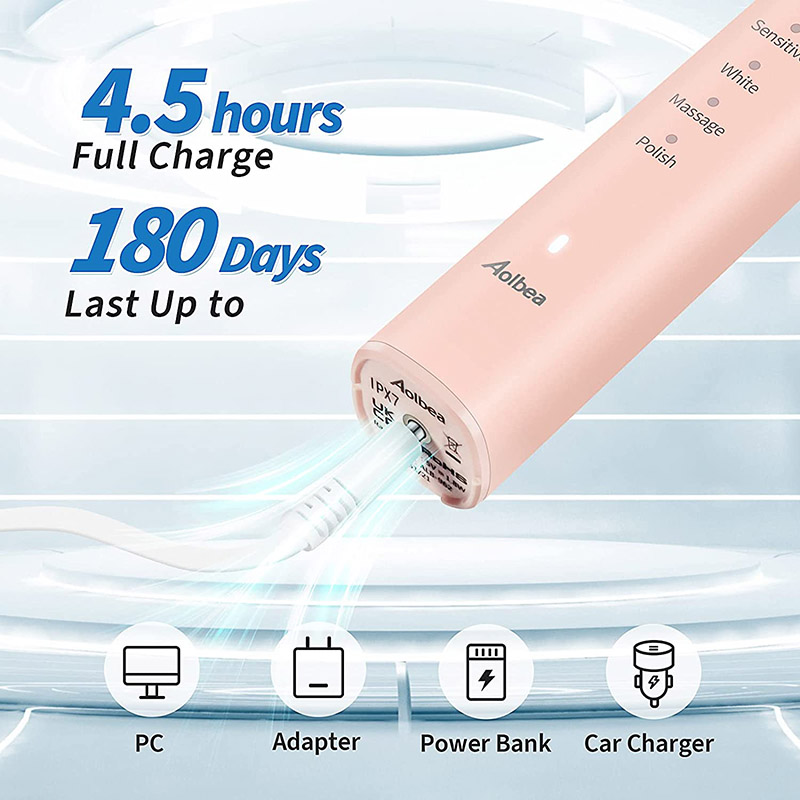 ALB-962  Super Long Standby Adult Intelligent Usb Electric Toothbrush