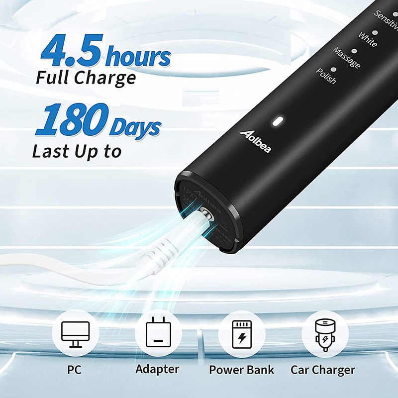 ALB-962  Super Long Standby Adult Intelligent Usb Electric Toothbrush